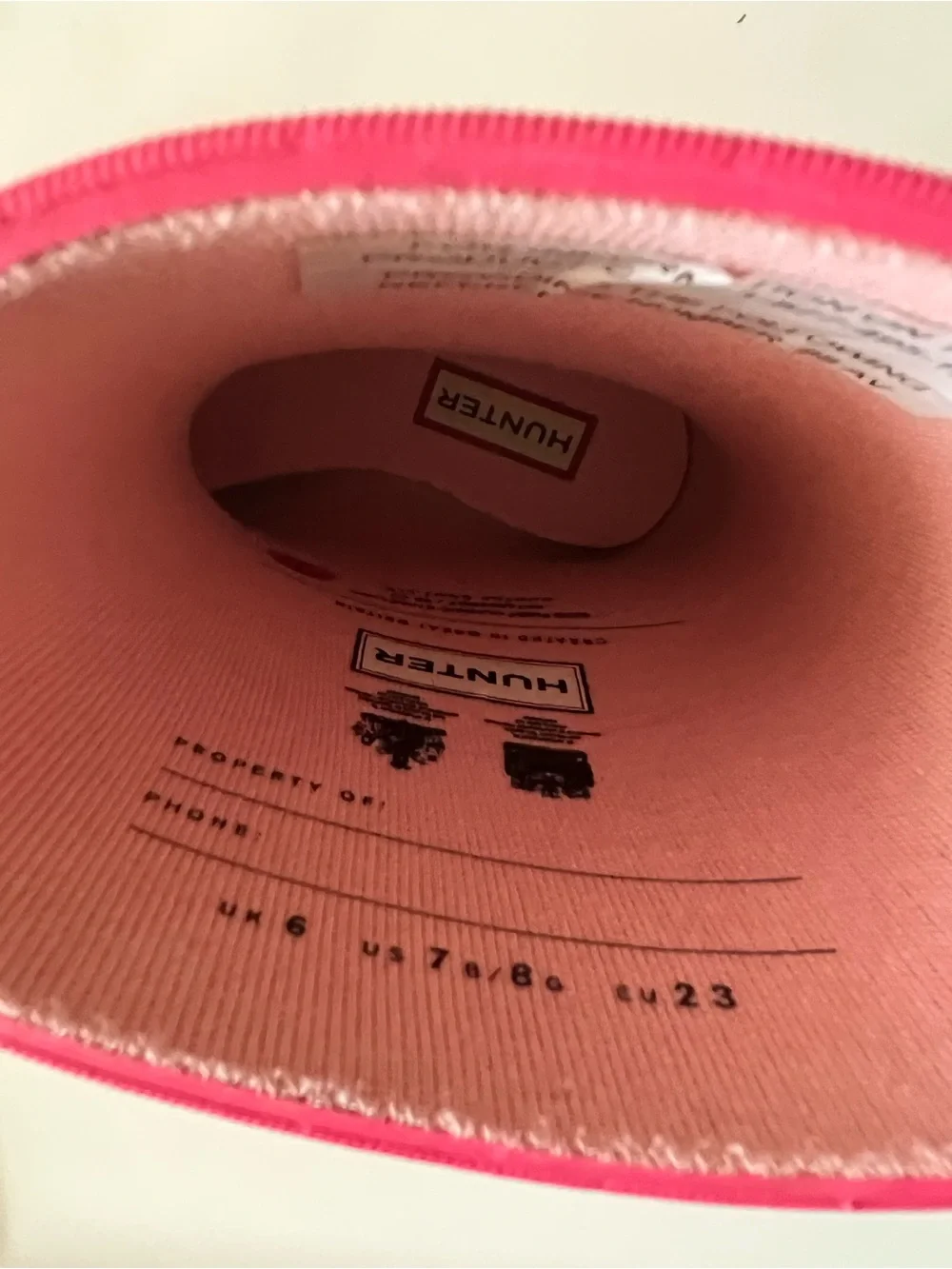 Hunter Pink Kids Gloss Rain Boots